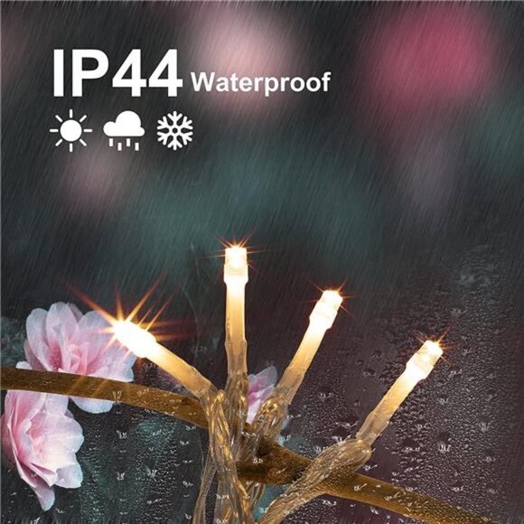400 LED String Light, 141.1Ft String Light 8 Modes Plug-in Waterproof Mini Light - Picture 5 of 7